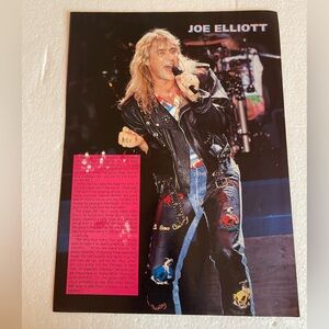 Vintage Def Leppard’s Joe Elliott Pinup